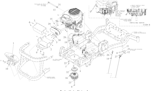 Engine Accessories Diagram and Parts List for ZTX4-60KH (47TSAAA8A10)(2023) Cub Cadet Lawn Tractor